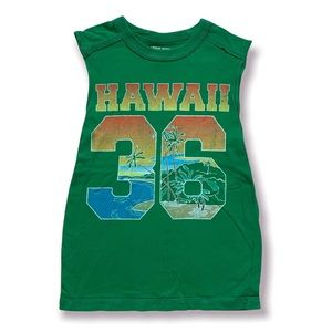 Children’s Place Green Cut Off Graphic Muscle Tee